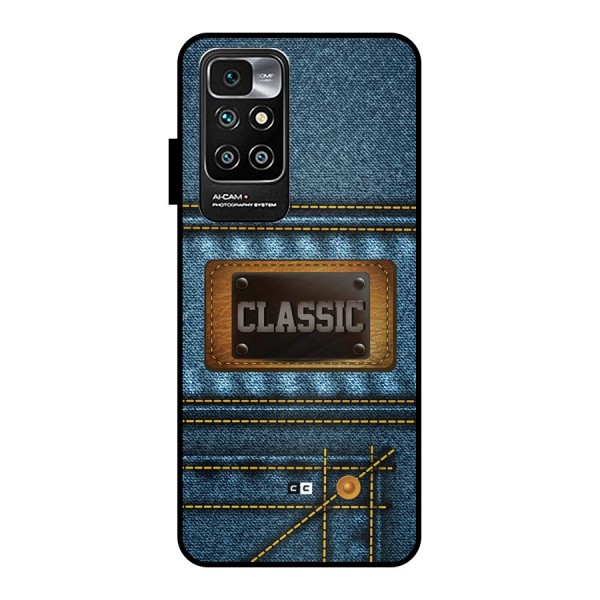 Classic Denim Metal Back Case for Redmi 10 Prime