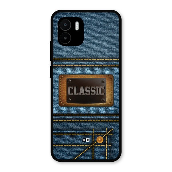 Classic Denim Metal Back Case for Redmi A2