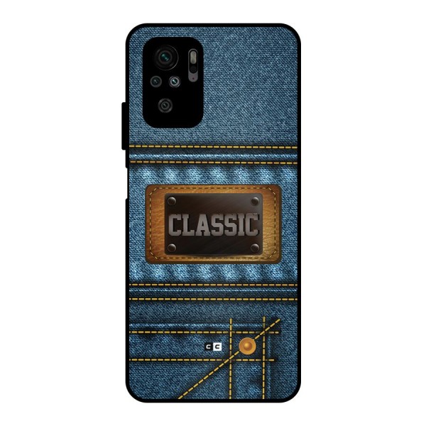 Classic Denim Metal Back Case for Redmi Note 10