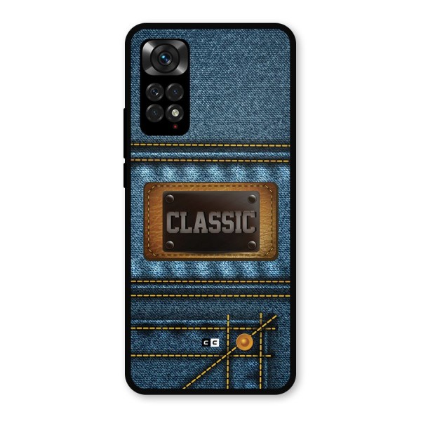 Classic Denim Metal Back Case for Redmi Note 11