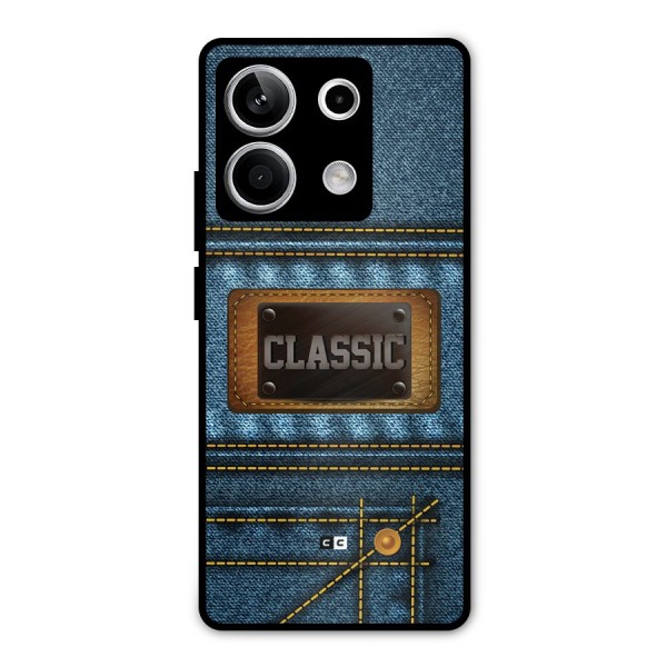 Classic Denim Metal Back Case for Redmi Note 13 5G