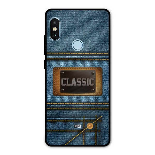 Classic Denim Metal Back Case for Redmi Note 5 Pro