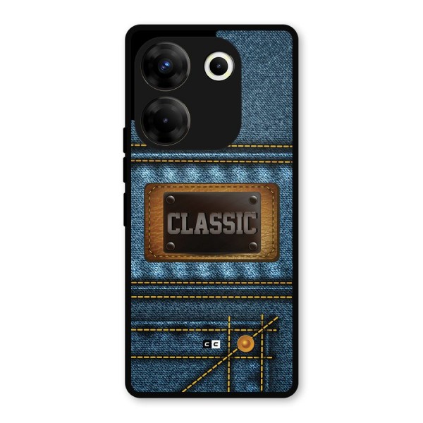 Classic Denim Metal Back Case for Tecno Camon 20