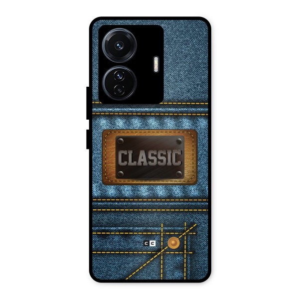 Classic Denim Metal Back Case for Vivo T1 Pro