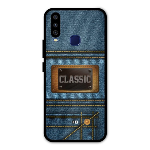 Classic Denim Metal Back Case for Vivo U10