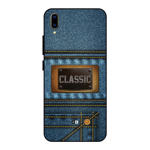 Classic Denim Metal Back Case for Vivo V11 Pro