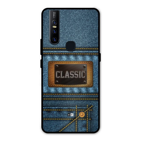 Classic Denim Metal Back Case for Vivo V15