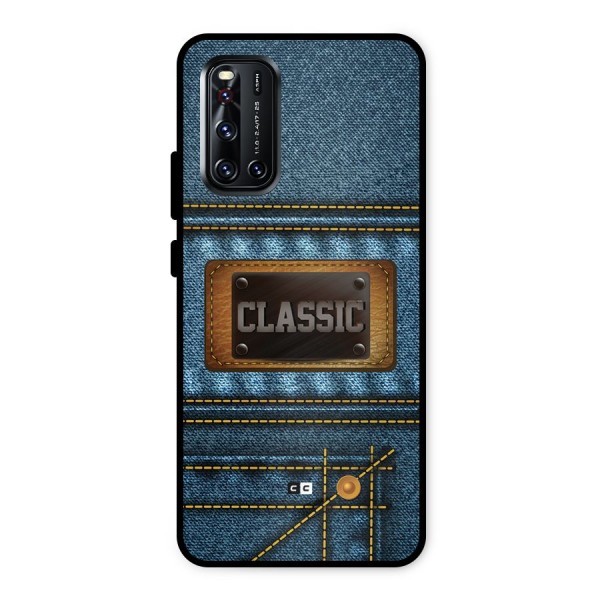 Classic Denim Metal Back Case for Vivo V19