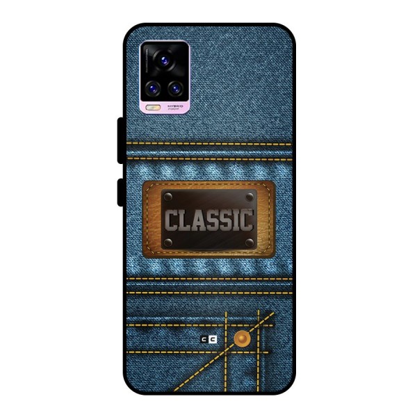 Classic Denim Metal Back Case for Vivo V20 Pro