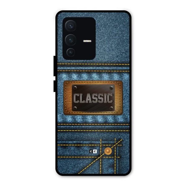 Classic Denim Metal Back Case for Vivo V23 Pro