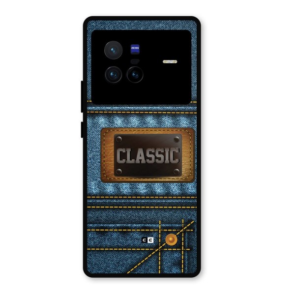 Classic Denim Metal Back Case for Vivo X80