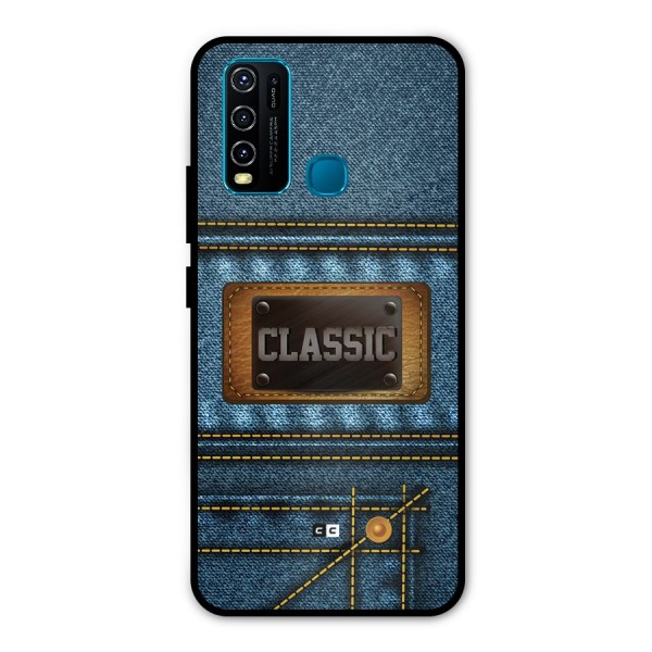 Classic Denim Metal Back Case for Vivo Y30