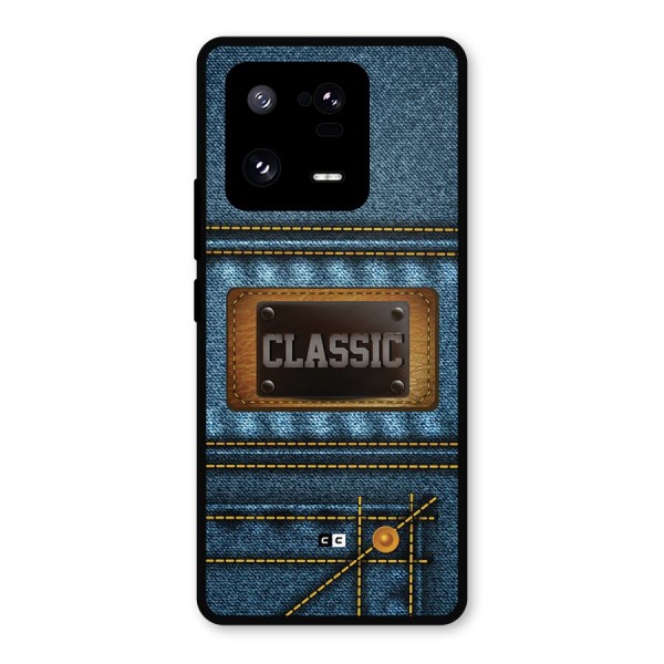 Classic Denim Metal Back Case for Xiaomi 13 Pro