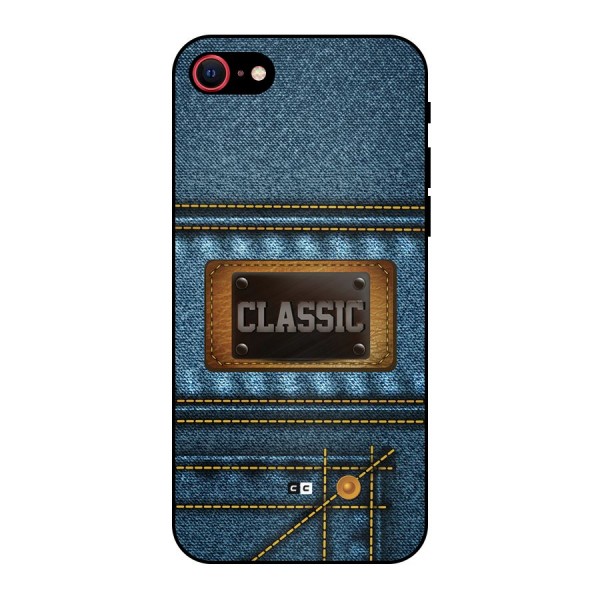 Classic Denim Metal Back Case for iPhone 7