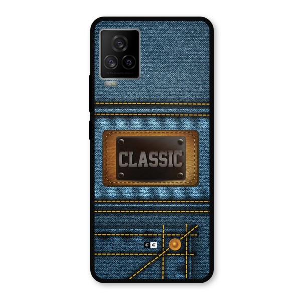 Classic Denim Metal Back Case for iQOO 7 Legend 5G