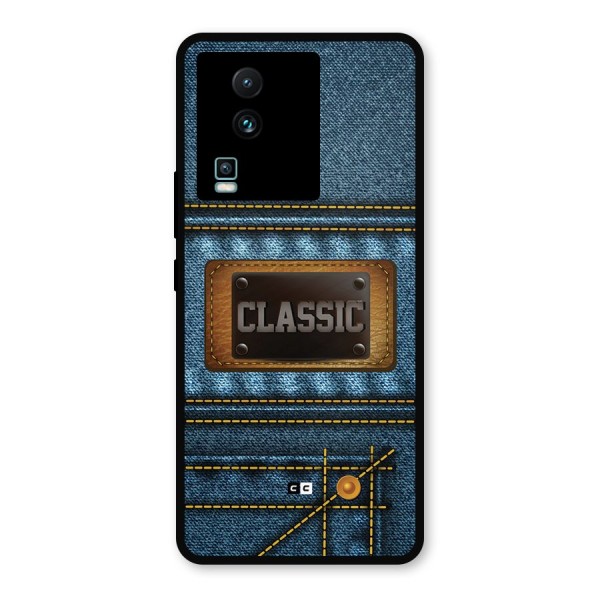 Classic Denim Metal Back Case for iQOO Neo 7 Pro