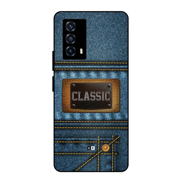 Classic Denim Metal Back Case for iQOO Z5