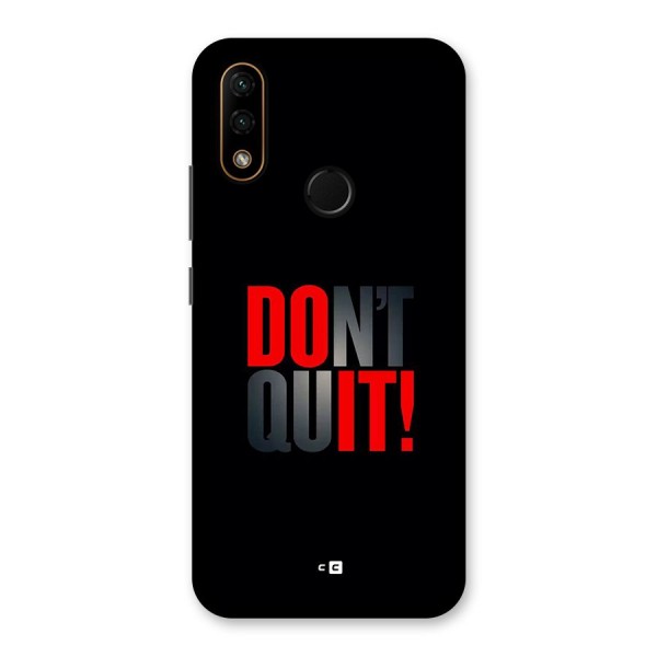 Classic Dont Quit Back Case for Lenovo A6 Note