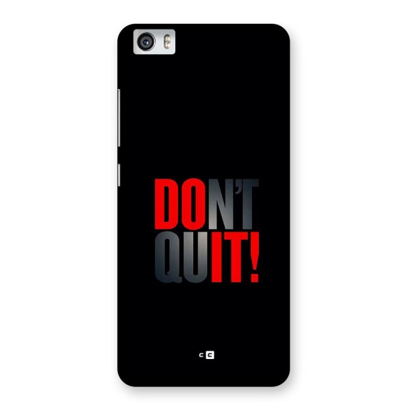 Classic Dont Quit Back Case for Redmi Mi 5