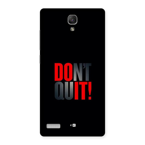 Classic Dont Quit Back Case for Redmi Note