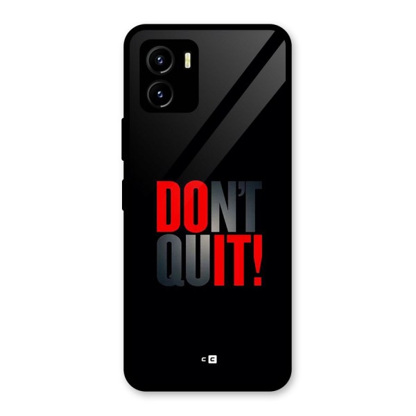 Classic Dont Quit Glass Back Case for Vivo Y15s