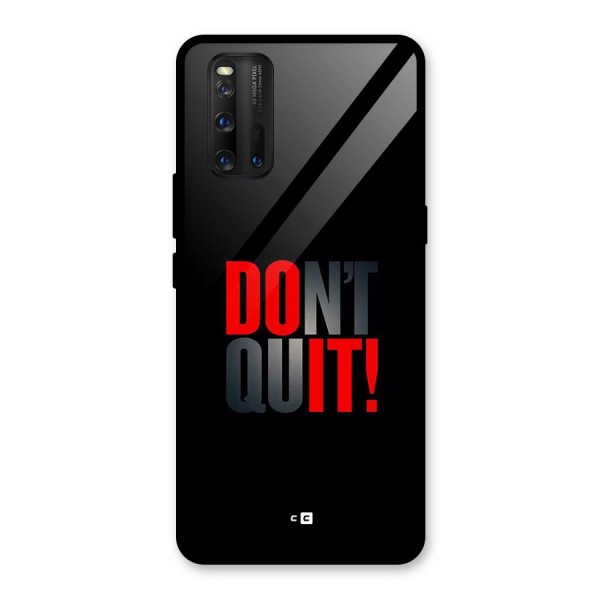 Classic Dont Quit Glass Back Case for Vivo iQOO 3