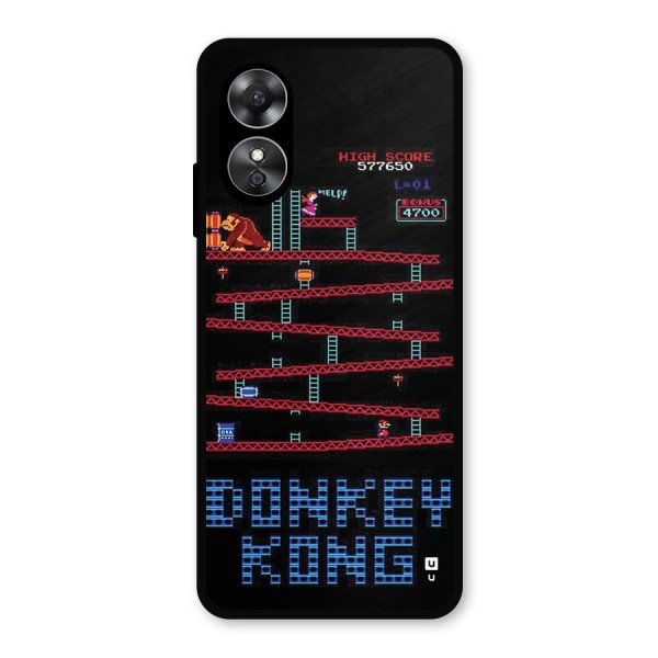 Classic Gorilla Game Metal Back Case for Oppo A17