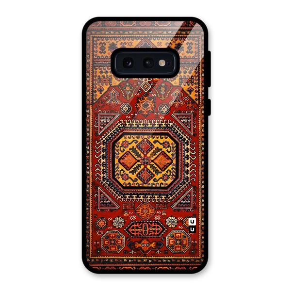 Classic Luxury Carpet Pattern Glass Back Case for Galaxy S10e