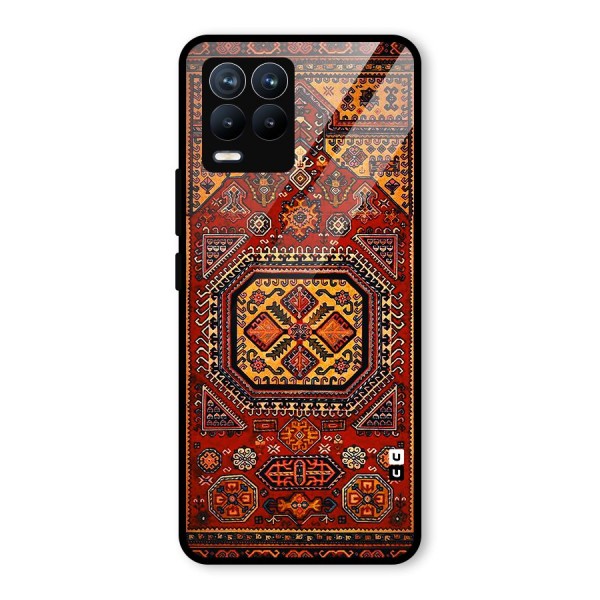 Classic Luxury Carpet Pattern Glass Back Case for Realme 8