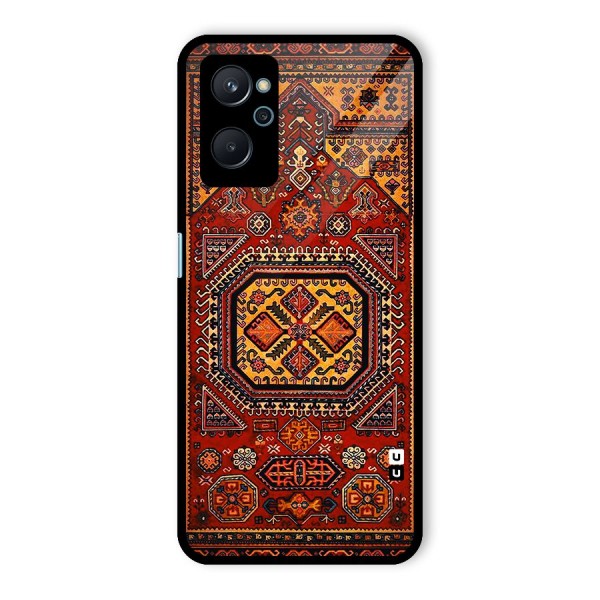 Classic Luxury Carpet Pattern Glass Back Case for Realme 9i