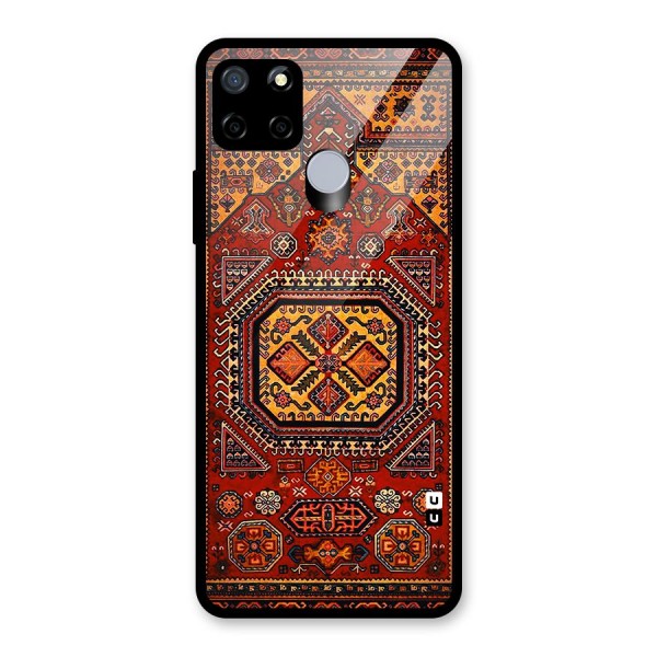 Classic Luxury Carpet Pattern Glass Back Case for Realme C15