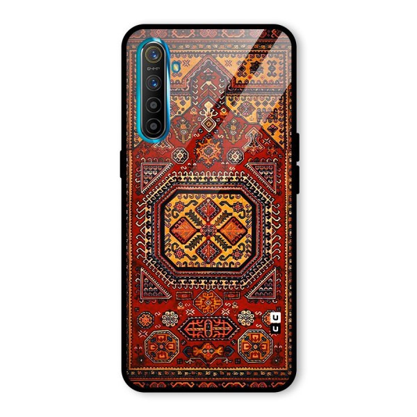 Classic Luxury Carpet Pattern Glass Back Case for Realme XT