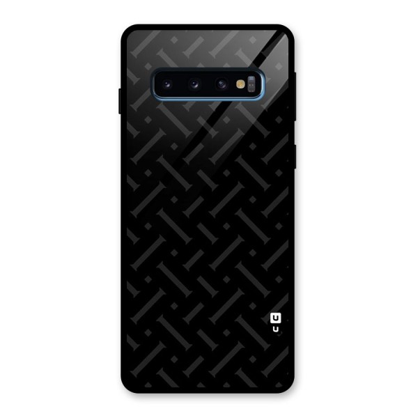 Classic Pipes Pattern Glass Back Case for Galaxy S10