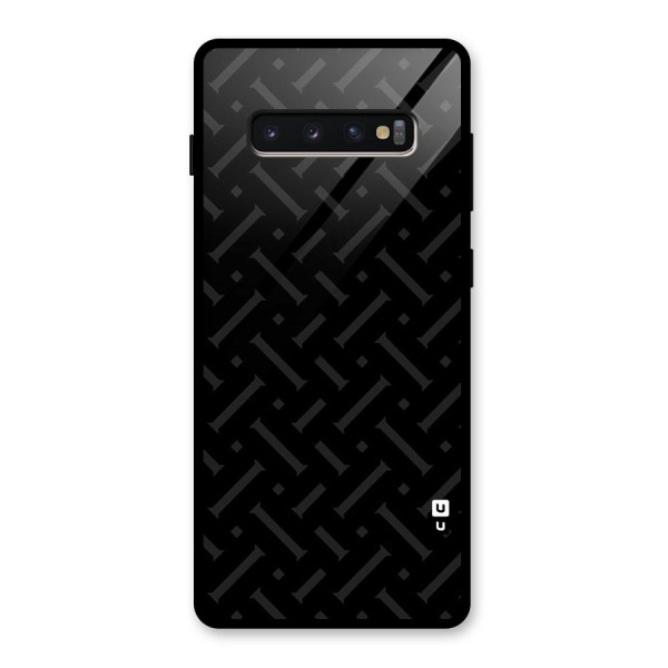 Classic Pipes Pattern Glass Back Case for Galaxy S10 Plus