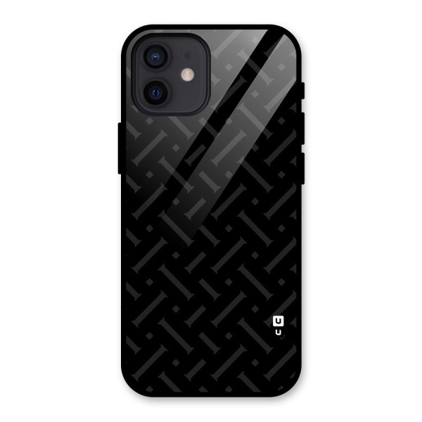 Classic Pipes Pattern Glass Back Case for iPhone 12