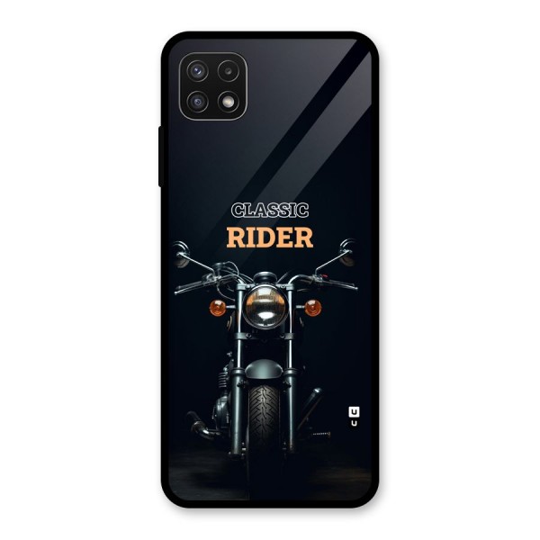 Classic RIder Glass Back Case for Galaxy A22 5G