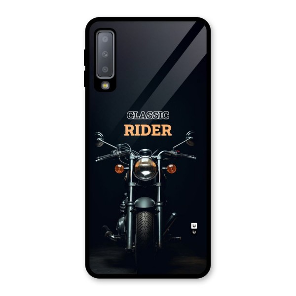 Classic RIder Glass Back Case for Galaxy A7 (2018)