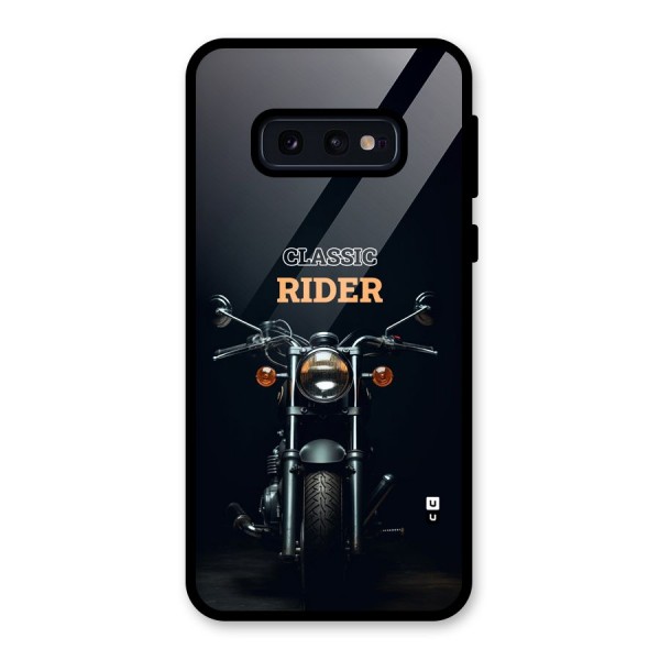 Classic RIder Glass Back Case for Galaxy S10e