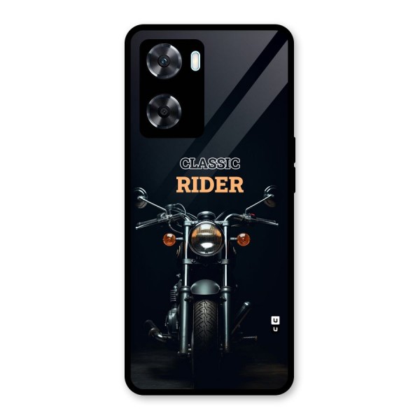 Classic RIder Glass Back Case for Oppo A77s