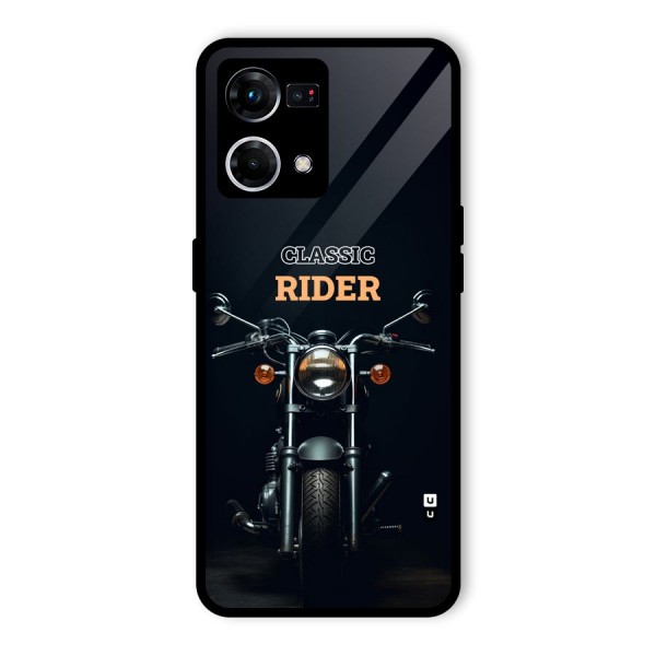 Classic RIder Glass Back Case for Oppo F21 Pro 4G