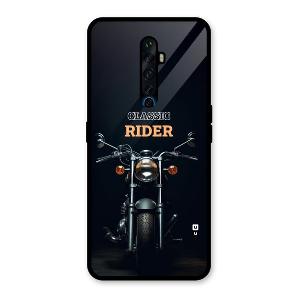 Classic RIder Glass Back Case for Oppo Reno2 F