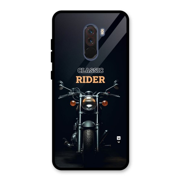 Classic RIder Glass Back Case for Poco F1