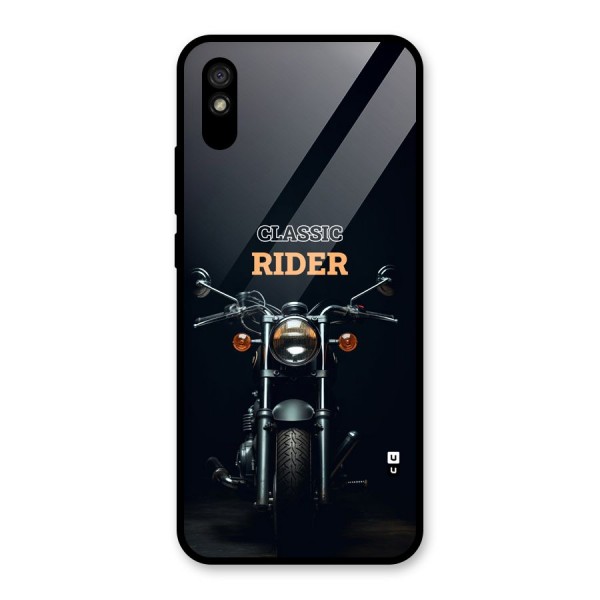 Classic RIder Glass Back Case for Redmi 9i