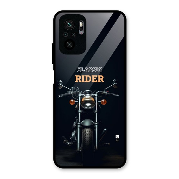 Classic RIder Glass Back Case for Redmi Note 10