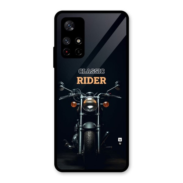 Classic RIder Glass Back Case for Redmi Note 11T 5G