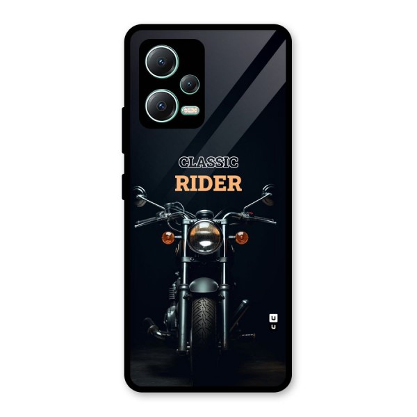 Classic RIder Glass Back Case for Redmi Note 12 5G