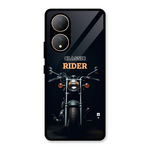 Classic RIder Glass Back Case for Vivo T2