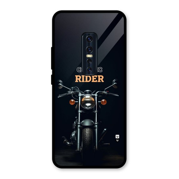 Classic RIder Glass Back Case for Vivo V17 Pro