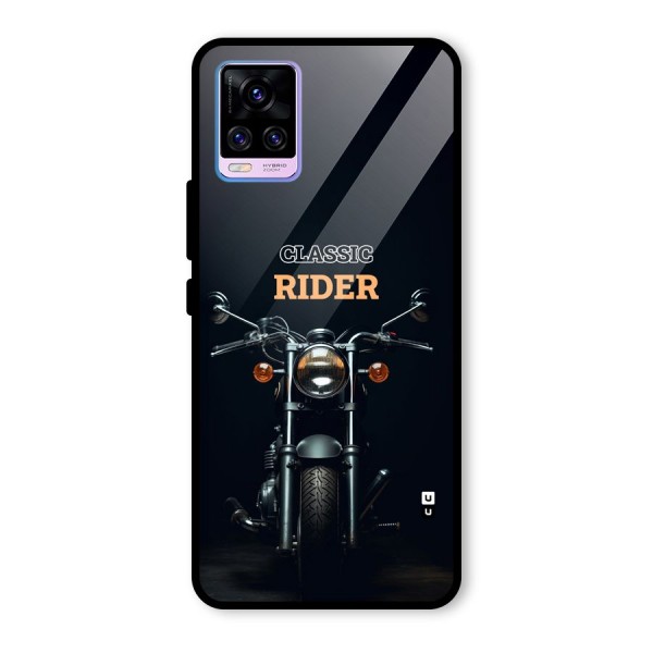 Classic RIder Glass Back Case for Vivo V20 Pro