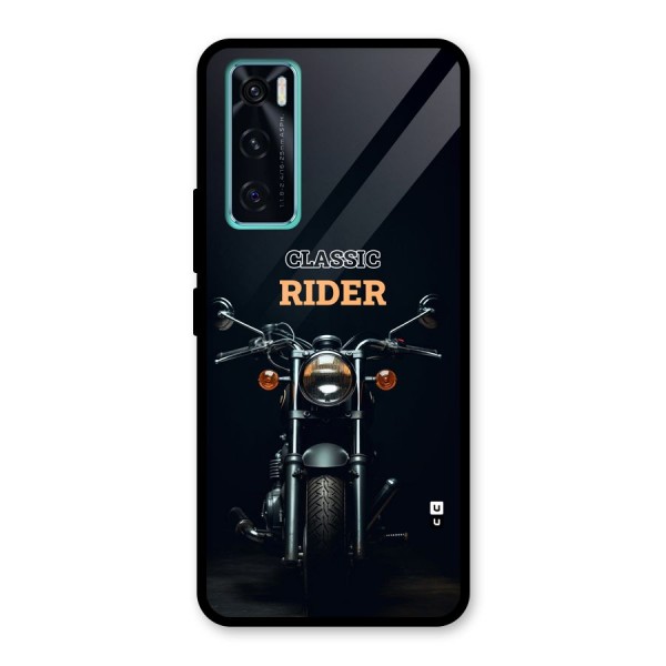 Classic RIder Glass Back Case for Vivo V20 SE